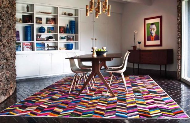 Statement Rugs in dining room