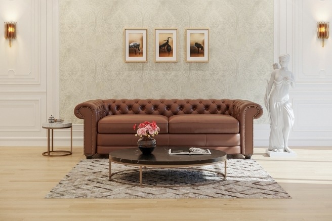 Brown Leather lounge by IFO store