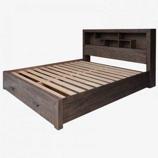 wooden bed with polishing from Instant Furniture Outlet
