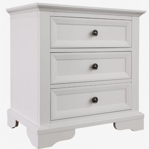 Alcove 3 Drw bedside table white IFO