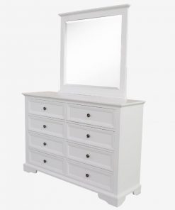 Alcove Dresser & Mirror set white by IFO