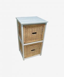 Wooden Frame Canned 2 Drawers Cabinet by IFO