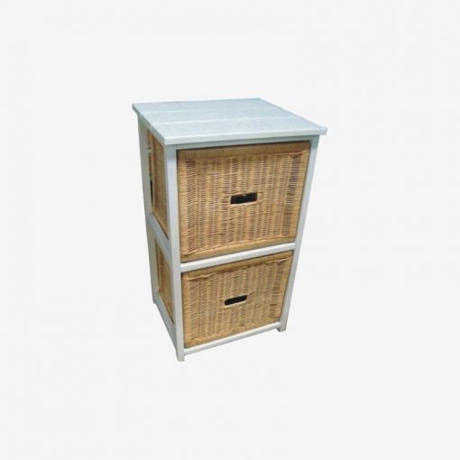 Wooden Frame Canned 2 Drawers Cabinet by IFO
