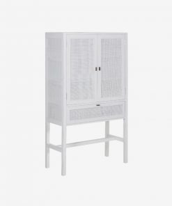 White Beltana 2 Doors 1 Drawer Tall Cabinet by IFO