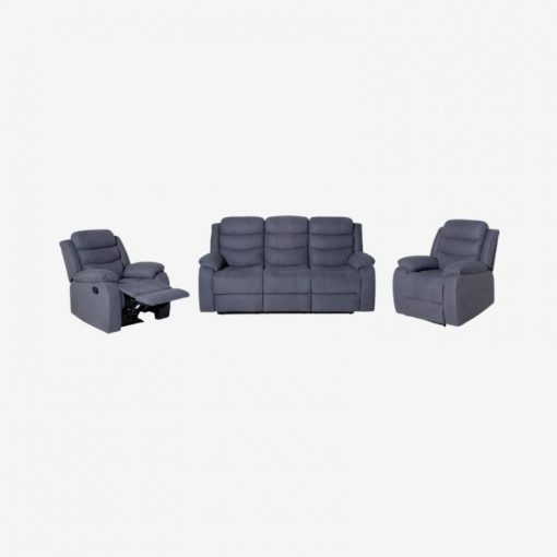 3RR+1R+1R Recliner Suite Light Grey by IFO