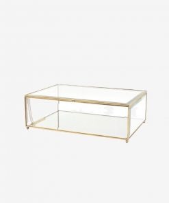 Instant furniture outlet 31CM antique brass glass box