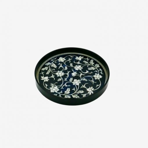 37CM Round Tray-Blue n white from ifo