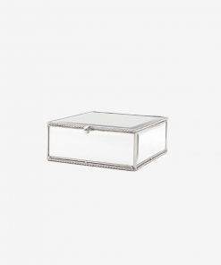 16CM silver string mirror box Instant furniture outlet