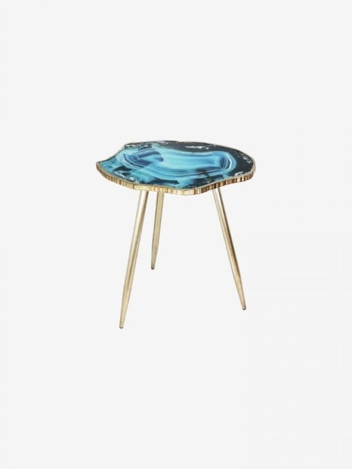 H62CM Blue Marble Tea Table from Instant Furniture Outlet