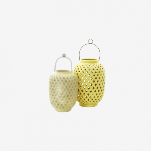 Instant Furniture Outlet's Yellow Ceramic Lanterns