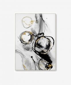 Black Gold Abstract Canvas - Instant Furniture Outlet