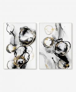 Black Gold Abstract Canvas - 2 from IFO