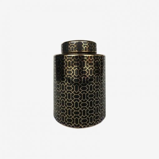 Black and Gold Jar By Instant Furniture Outlet