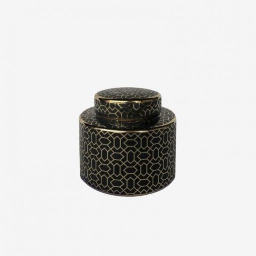 Black and Gold Jar From Instant Furniture Outlet