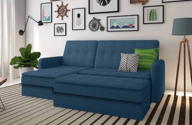Sofa Bed Navy Blue