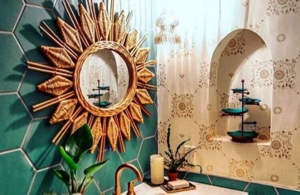 Boho Theme Bathroom Mirror by Instant furniture outlet