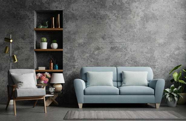 Wallpaper decor in living room instant furniture outlet