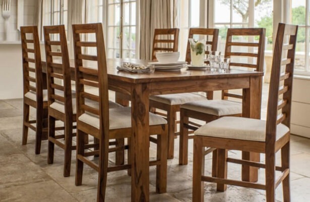 Traditional wooden dining table set by instant furniture outlet